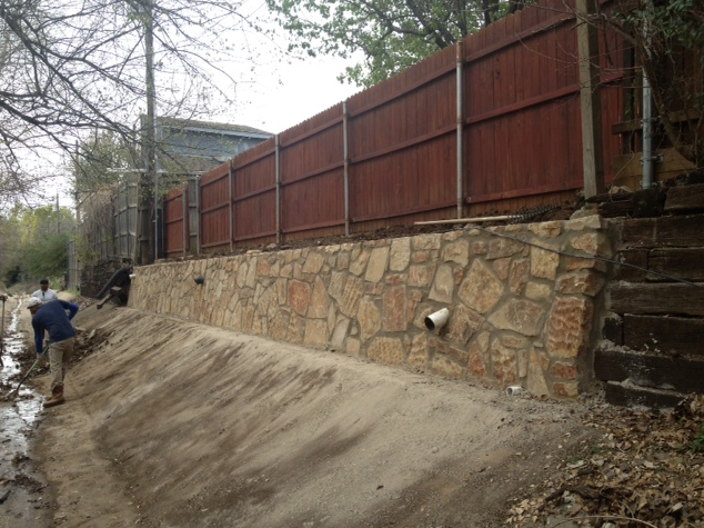 creek retaining wall examples
