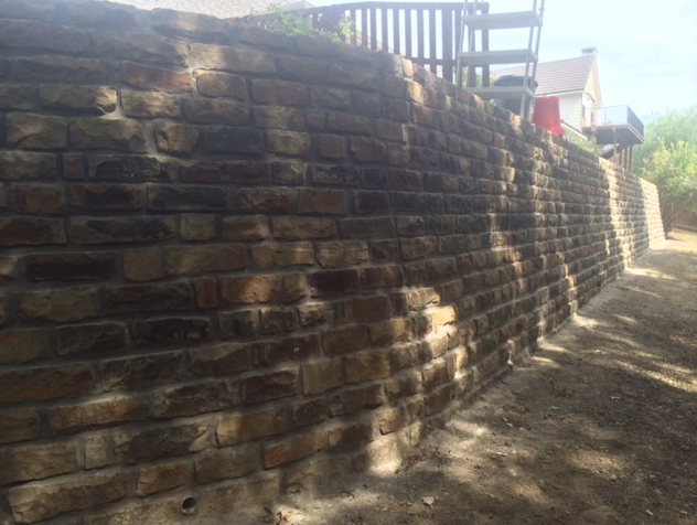 new large retaining wall